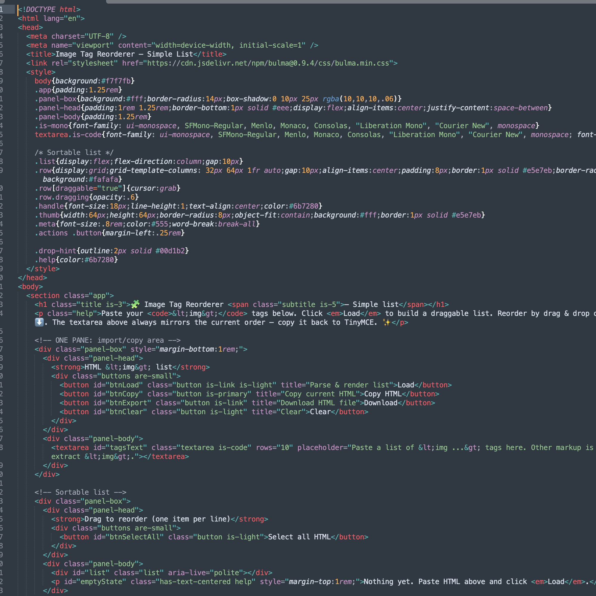 Reorder Script